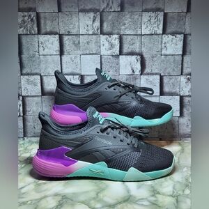 Reebok Nano Court Training Tennis Shoes Men's Size 10.5 Black Purple